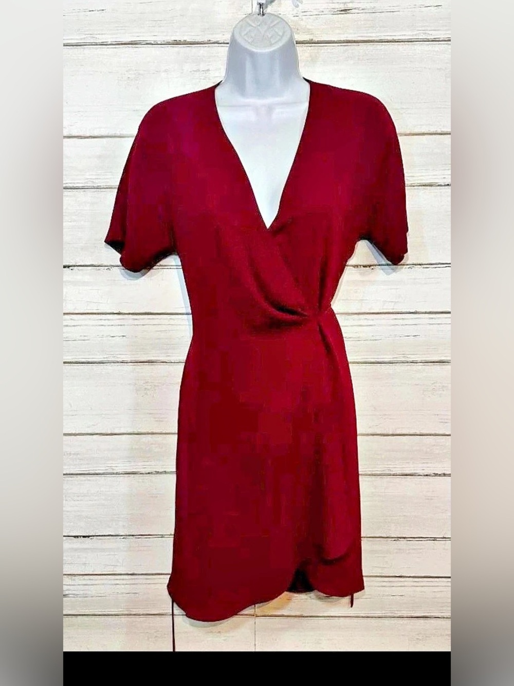 Aritzia Babaton Wrap Dress Burgundy Wrap Dress Size XS Like New